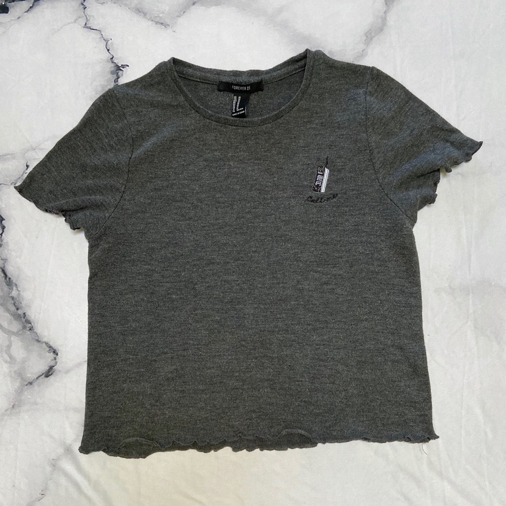 Embroidered Crop Top